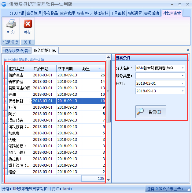 护理店那些服务项目生意最好？